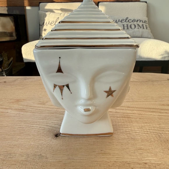‼️Last One‼️Jonathan Adler White and Gold Face Candle Holder - Picture 4 of 6